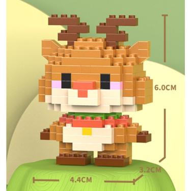 Imagem de Brinquedo Blocos de Montar Infantil W1502-10 Educativo com Animais em Plástico ABS Ecol...