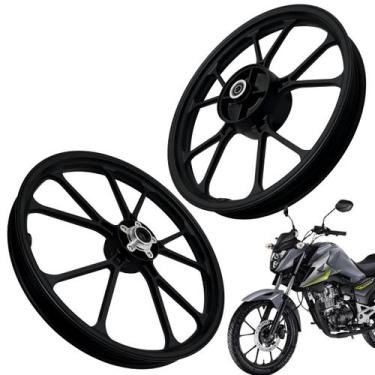 Imagem de Par Roda Liga Leve Modelo 2025 Cg Titan Fan Start 150 160 2014 A 2024 