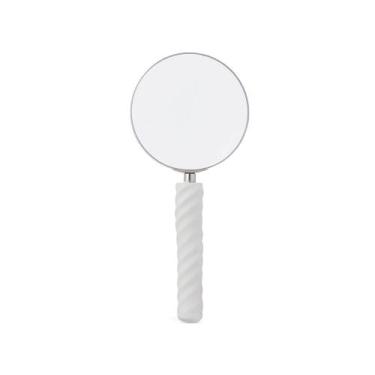 Imagem de Lupa de Aumento Decorativa com Cabo em Poliresina Branco 18cm 21053 Ma