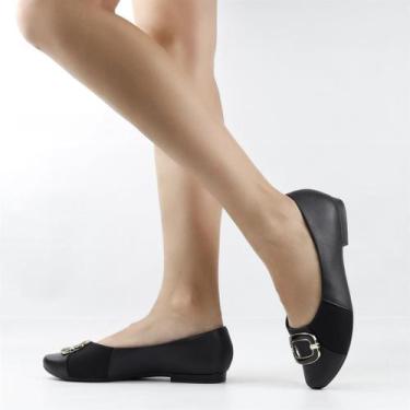 Imagem de Sapatilha Conforto Couro - USAFLEX, Preto, 36