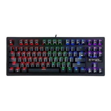 Imagem de Teclado Mecanico Gamer Compacto com 87 teclas em Luz Led Anti-ghosting