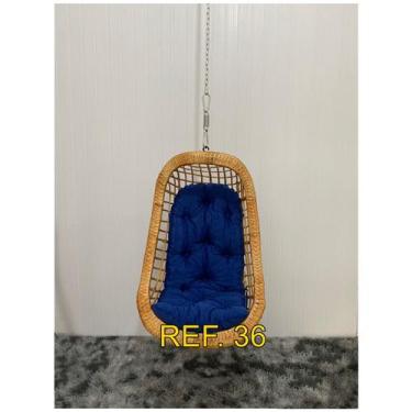 Imagem de Balanço de teto oval claro com almofada - Criativo Artesanato