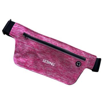 Imagem de Pochete De Corrida Academia Caminhada Entra Fone De Ouvido Rosa - Lelo