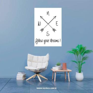 Imagem de Placa Decorativa Follow your dreams! - artesanal