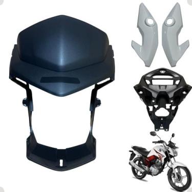 Imagem de Kit Carenagem Frontal Cg Titan 150 2014/ 2015 / Máscara + Par de Banan