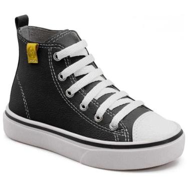 Imagem de Tênis klin cano alto infantil 260.030, Preto, Amarelo, 23