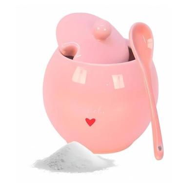 Imagem de Açucareiro de Porcelana Vermelho 350ml  Haüskraft - Hauskraft, Rosa