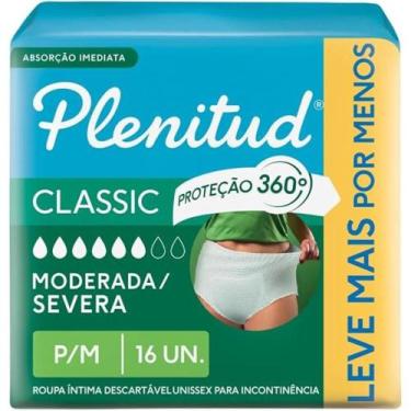 Imagem de Roupa Íntima Descartável Unissex Plenitud Classic Tam P/M com 16 unida