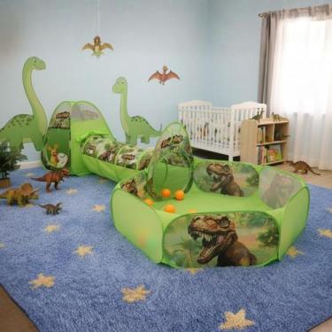 Imagem de Toca Barraca Infantil Colorida 3 Em 1 Túnel Piscina - DM Toys, Verde