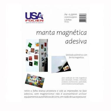 Imagem de Imã manta flexível magnética A4 adesiva com 5 folhas 7553 - Usa Folien