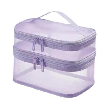 Imagem de Bolsa De Viagem Transparente De Grande Capacidade Com Malha, Organizad