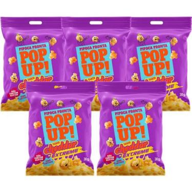 Imagem de Kit 5x Pipoca Pronta Salgada Pop Up Cheddar Extreme 30g