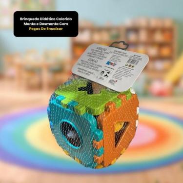 Imagem de Brinquedo Didático Colorido Monta e Desmonta Com Peças De Encaixar - K