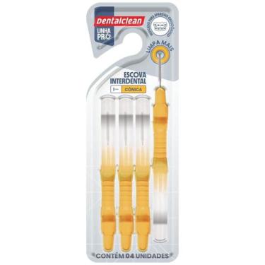 Imagem de Escova Interdental Cônica 0,5mm com Refil Higiene Bucal Cor:Amarela - 