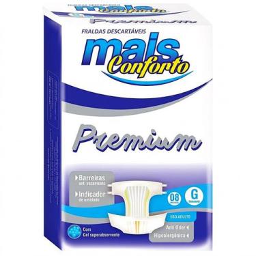 Imagem de Fralda Geriátrica Mais Conforto Premium G - 08 fraldas