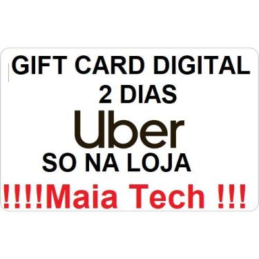 Imagem de Cartão UBER R$ 50 Reais Pré-pago Gift Card