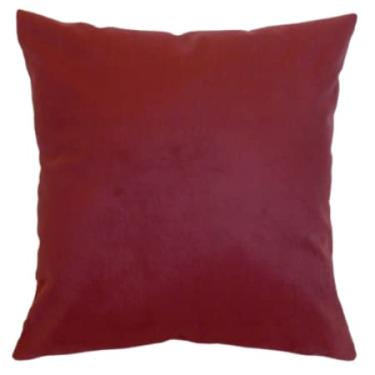 Imagem de Capa de Almofada Decorativa 80x60 Vinho Com Zíper Sem Refil Para Almofadão Encosto Sofá Cama Poltrona