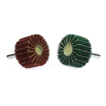 Imagem de 12 pcs 6mm eixo montado não tecido pincel de combi para polimento de aço inoxidável p120 p320 YYDFPIIA (Color : MIX, Size : 30mm)