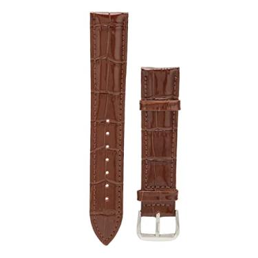 Imagem de Bracelete de relógio com fivela de pino, bracelete de relógio de substituição resistente Tamanho universal Castanho à prova de ferrugem para casa para relojoaria para universal