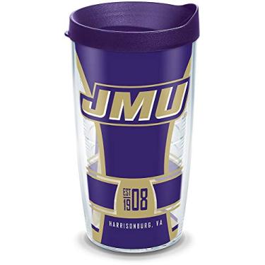 Imagem de Tervis Feito nos EUA Copo isolado James Madison University JMU Dukes mantém as bebidas frias e quentes, 473 ml, Spirit