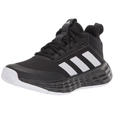 Imagem de adidas Tênis de basquete infantil unissex Ownthegame 2.0, Preto/Branco/Carbono, 5.5 Big Kid
