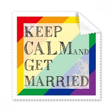 Imagem de LGBT Pano de limpeza com bandeira de arco-íris Get Married 5 peças