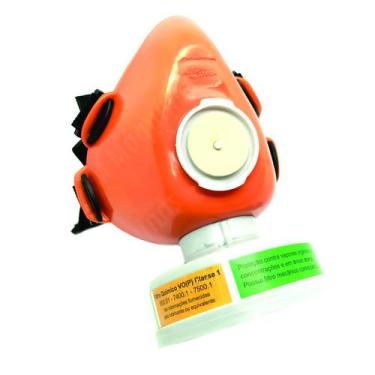 Imagem de Mascara Respirador Facial Químico Classe P2 Com Filtro 1/4 - Plast Cor