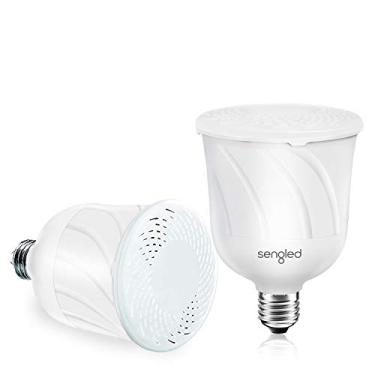 Imagem de Sengled Lâmpada inteligente LED de pulso com alto-falante JBL Bluetooth, App controlado até 8 lâmpadas de LED BR30 com kit iniciante, base E26, compatível com Amazon Alexa, branco, pacote com 2