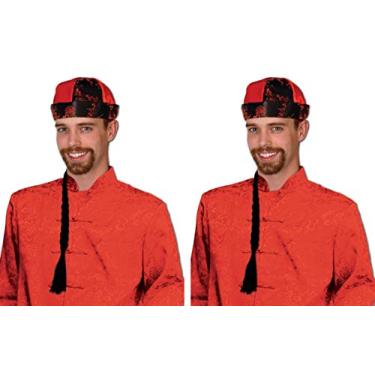 Imagem de Beistle S60232AZ2 Bonés tangerina com tranças 2 peças