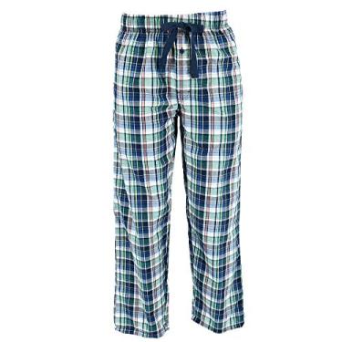 Imagem de Fruit of the Loom Calça de pijama masculina de tecido, Azul, 5XG