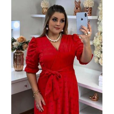 Imagem de Vestido Mullet Vermelho Com Calda Tendência Feminina - R.B Variedades