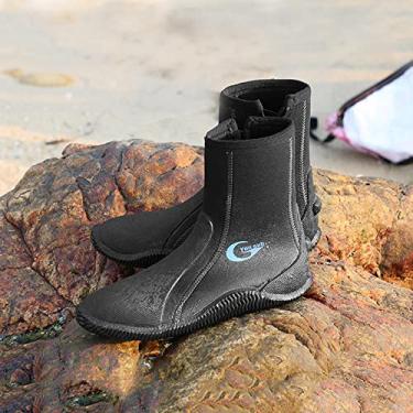 Imagem de Tingpai Botas de mergulho de prene de 5 mm der pantes pa adultos pa mergulho com snorkel e canyoning