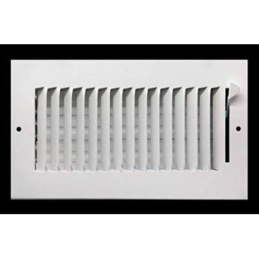 Imagem de Grade de fornecimento de ar de 20,32 cm x 15,24 cm - tampa de ventilação e difusor - face com estampa plana - branca [Dimensões externas: 24,9 cm L x 19,05 cm A]