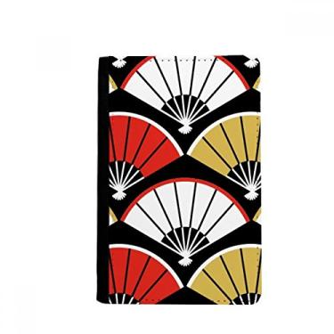 Imagem de Carteira dobrável com porta-passaporte vermelho preto dourado Notecase Burse capa para cartão, Multicolor