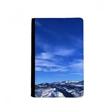 Imagem de Montanha Nuvens Brancas Céu Azul Porta Passaporte Notecase Burse Carteira Capa Cartão Bolsa, Multicolor