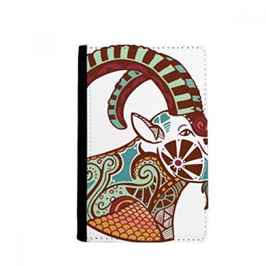 Imagem de Capricórnio constelação símbolo do zodíaco porta-passaporte notecase burse capa carteira porta-cartão, Multicolor