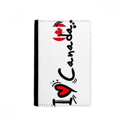 Imagem de Porta-cartão I Love Canada Word Flag Heart Passport Holder Notecase Burse, Multicolor