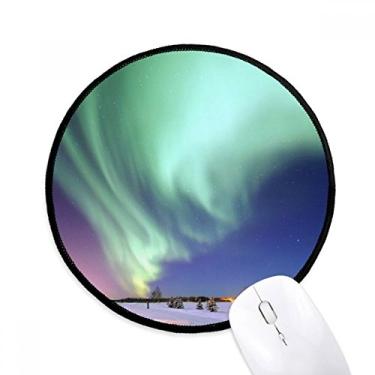 Imagem de DIYthinker Night Stars Arctic Aurora Snow Mouse Pad Desktop Office Tapete redondo para computador