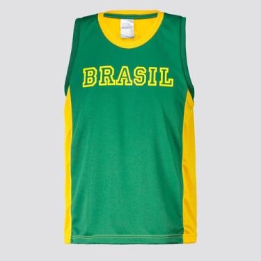 Imagem de Regata Masculina Brasil Camiseta Seleção Copa Mundo Oficial