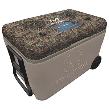 Imagem de Caixa térmica Cooler com rodas Realtree 55L Bluetooth com alto-falantes à prova de poeira e resistente a água