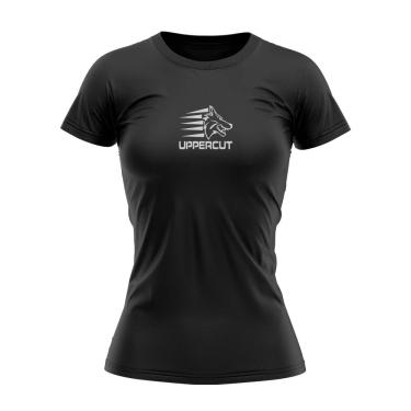 Imagem de Camisa Dry Fit Uppercut BC Logo Feminino, Preta e branca, G