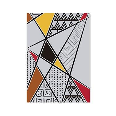 Imagem de Arte Maníacos Quadro Decorativo Textura Africana Linhas - 23x16,25cm