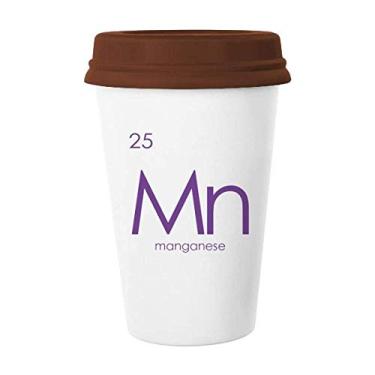 Imagem de Tabela de Período de Elementos Químicos Metais de Transição Caneca Manganês Mn Copo Copo de Cerâmica