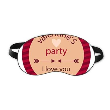 Imagem de Capa para sombra noturna macia para dormir com coração I Love You Arrow da Valentine's Party