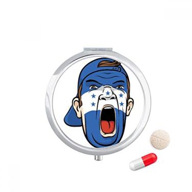 Imagem de Caixa de comprimidos com bandeira de Honduras para maquiagem facial, caixa de armazenamento de medicamentos