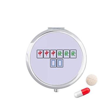 Imagem de Porta-comprimidos Junior Three Chiefs Mahjong Tiles Pocket Medicine Storage Box Dispenser recipiente