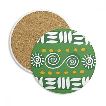 Imagem de Caneca porta-copos de civilização antiga Totems do México Contagem de Linha Pedra absorvente de proteção de mesa