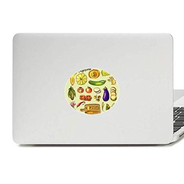 Imagem de Vegetais berinjela abóbora gengibre vinil emblema gráfico laptop adesivo adesivo caderno decalque
