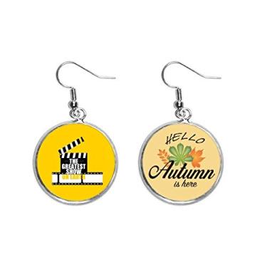 Imagem de Brinco de folha de outono com pingente de orelhas do carnaval mundial do Brasil, joia