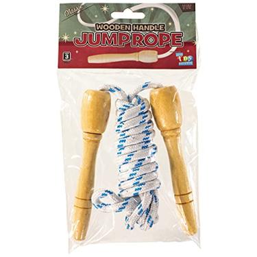 Imagem de Craft County Cabos de corda de pular macios ajustáveis de madeira para crianças, estudantes, ótimos para exercícios, atividades de aniversário, pular, exercícios,